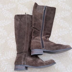 Guess Tan and Brown Suede Boots